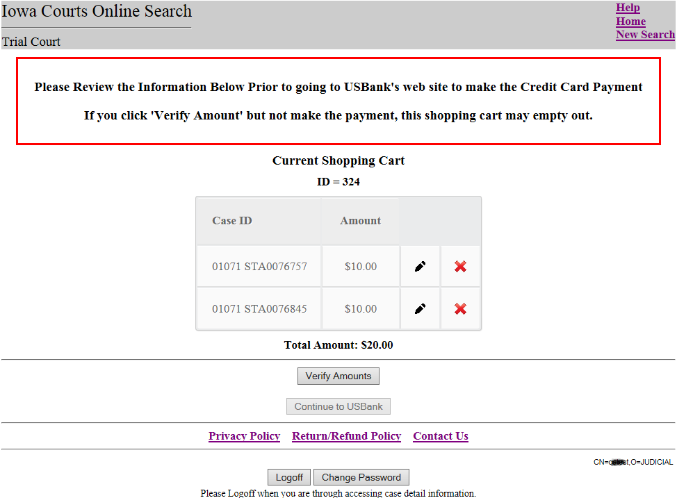 Iowa Courts Online Rolls Out Shopping Cart Feature Iowa Judicial Branch